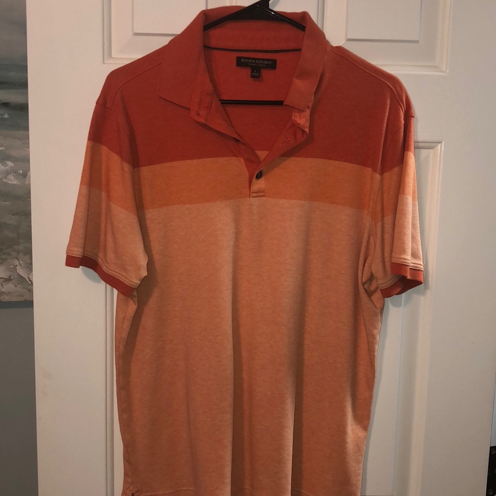 L men's banana republic dress polo